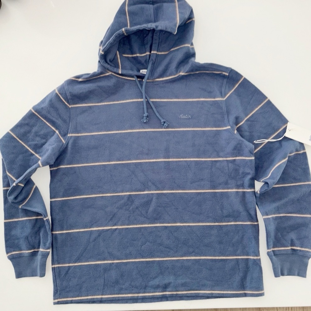 Katin Parks Hood Men’s Size Large Blue New Soft Brush Hoodie